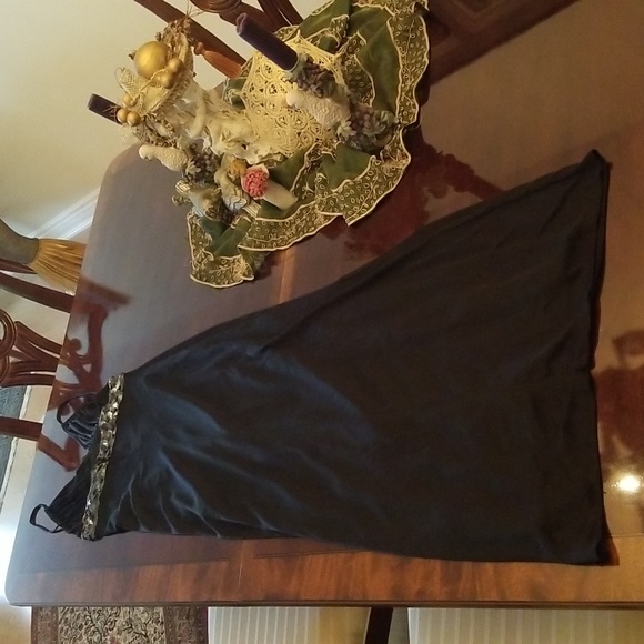 French custom made Vintage black long formal dress - Picture 7 of 7